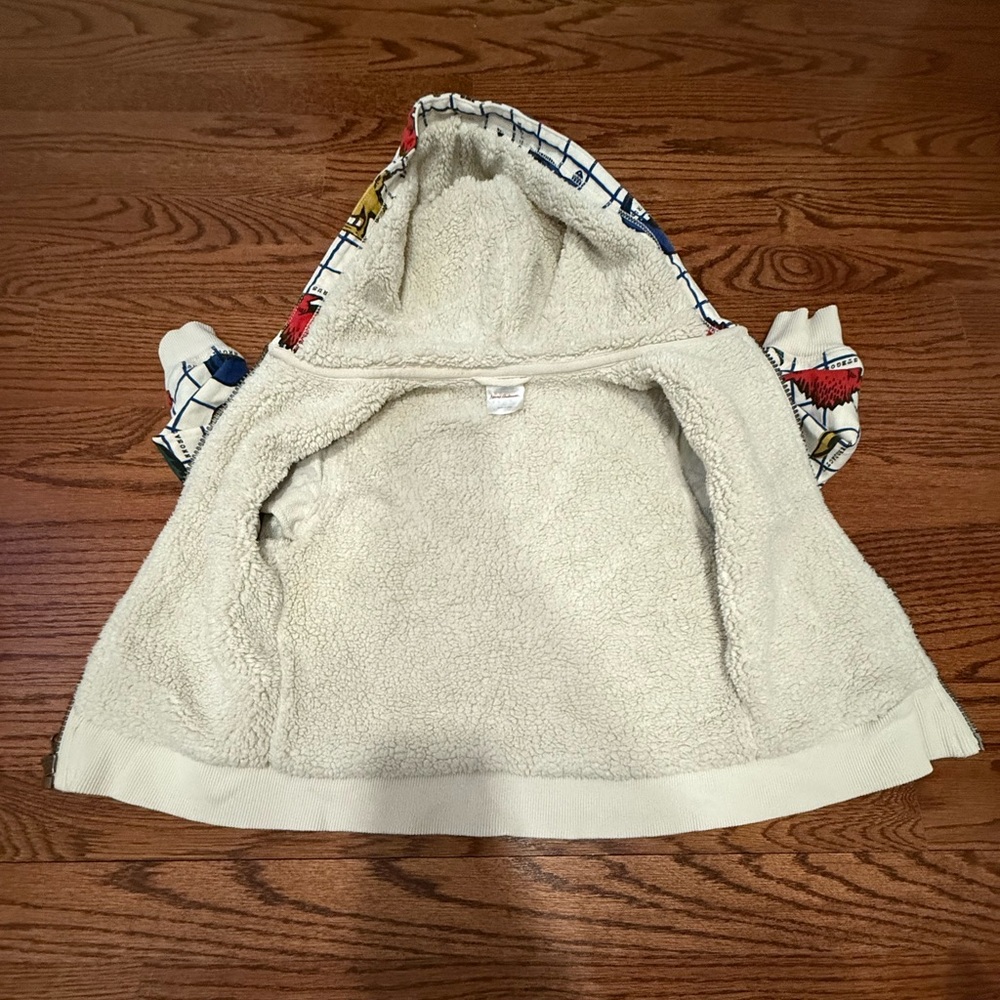 Hanna Andersson Sherpa Lined Dinosaur Hoodie 3T - Picture 6 of 11